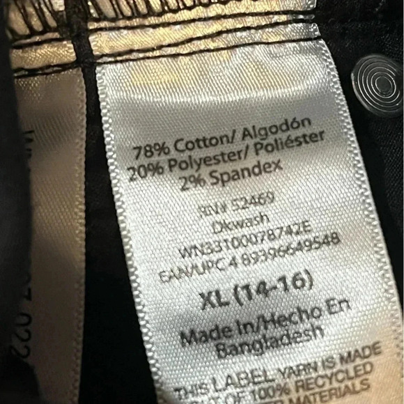 Wonder Nation youth black/grey washed denim cargos size XL (14-16) - Picture 13 of 13